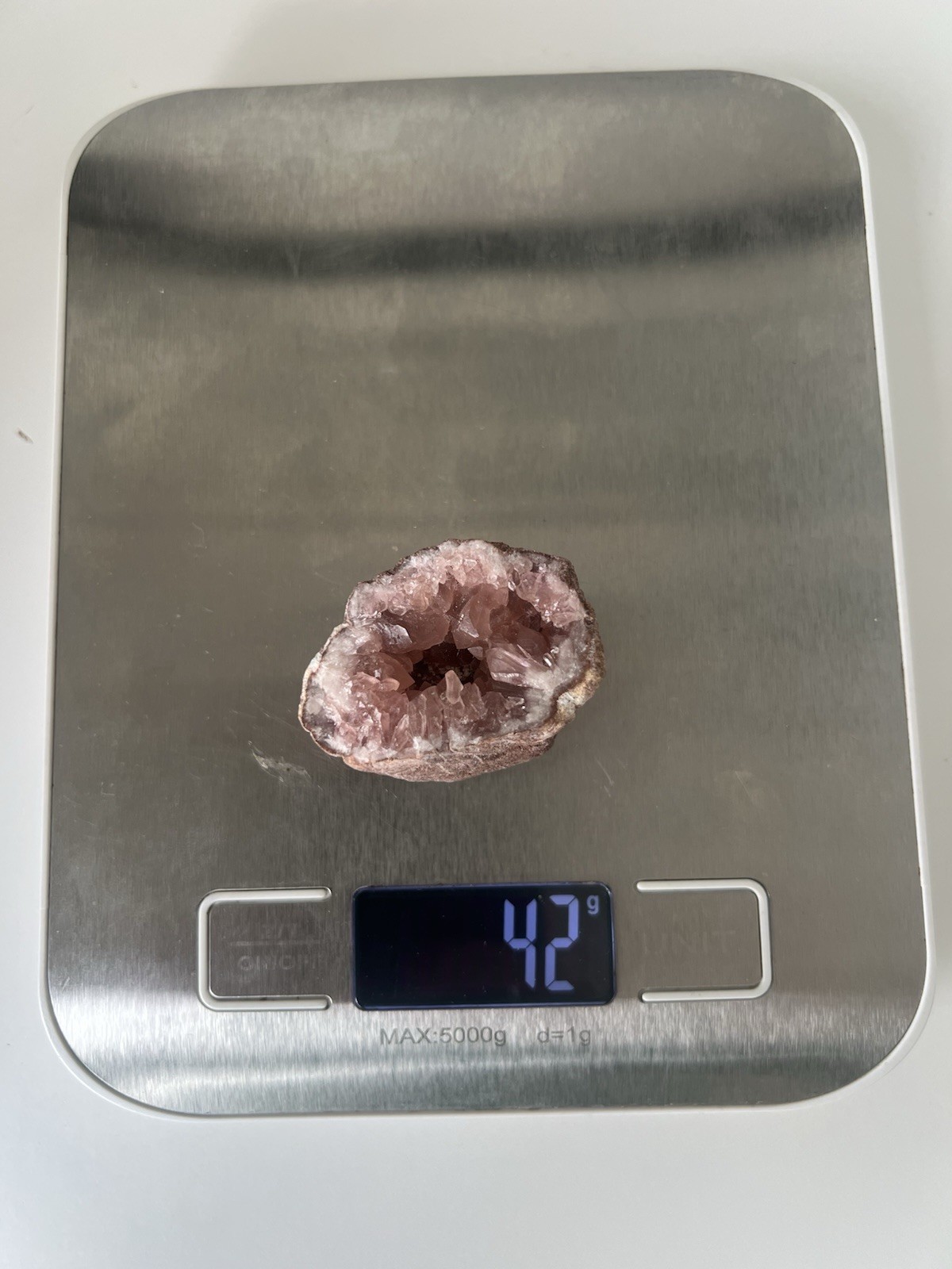 42g – Mini Pink Amethyst Geode Cave from Argentina