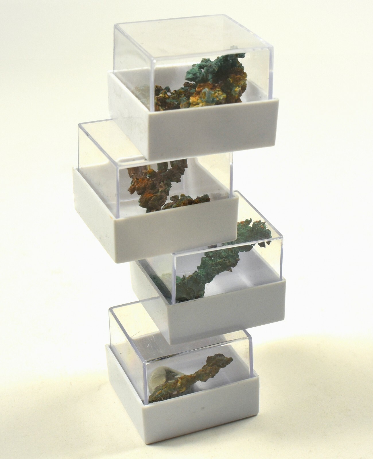 Green Orange Copper Cluster in Box Collectible Gemstone Crystal – Morocco (1PC)