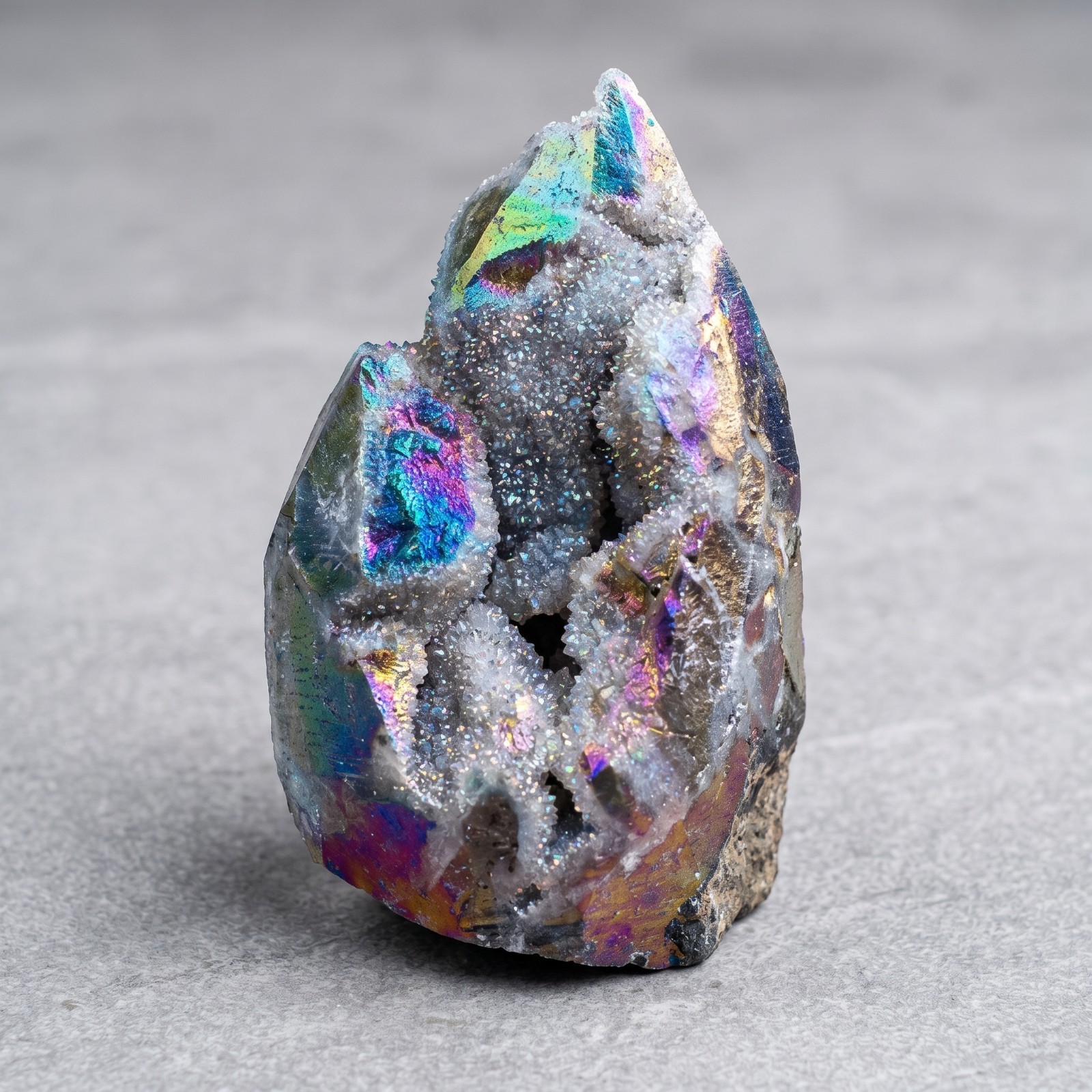 Natural Angel Aura Sphalerite Cluster 200-250g Rainbow Flash Altar Home Decor