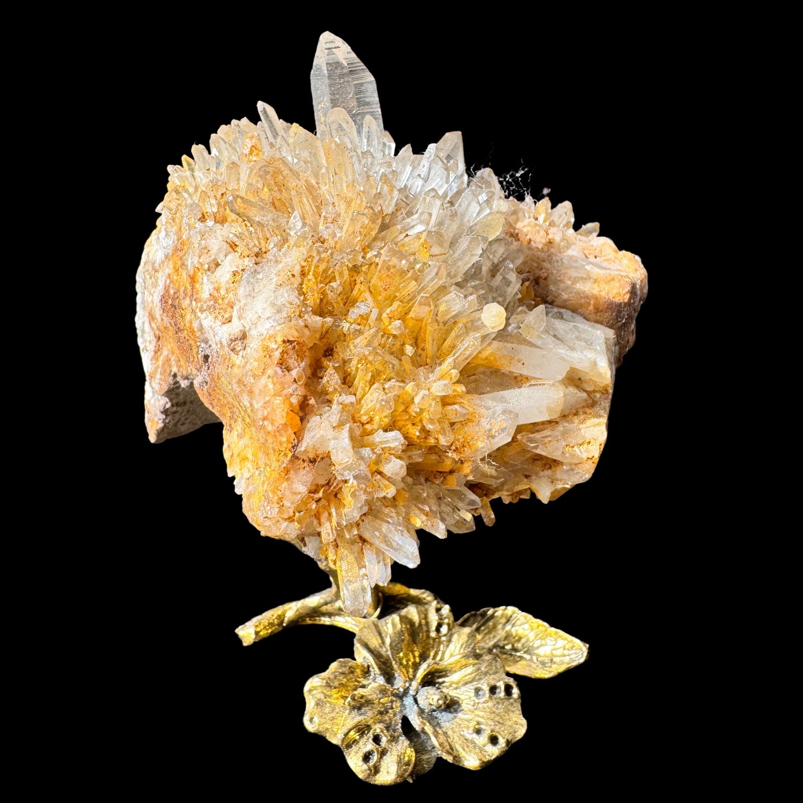 Premium Natural Clear Quartz Crystal Cluster Mineral Specimen 3.3″ for Display