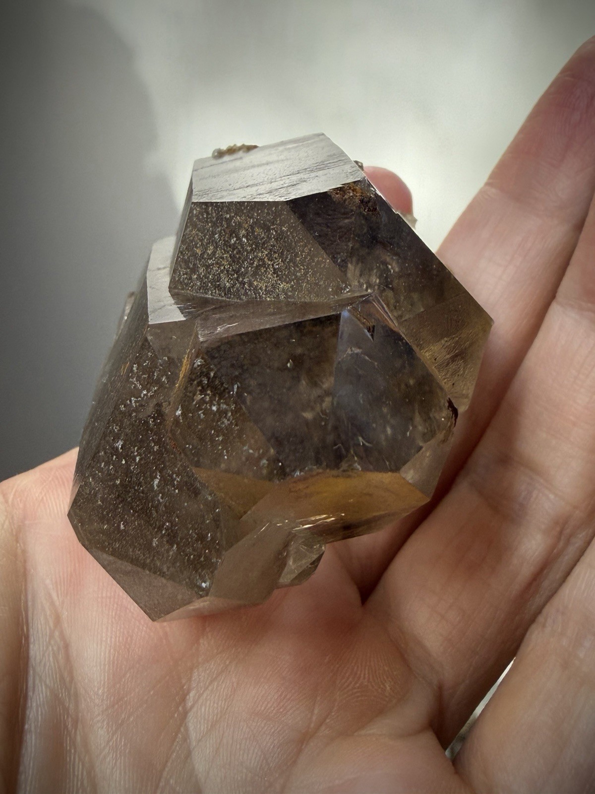 Double Terminated Quartz Crystal Dissolved Quartz Natural Smoky Quartz Floater