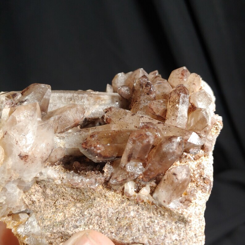 478g Smokey Quartz with Hematite Cluster, Super Sparkly, South Africa