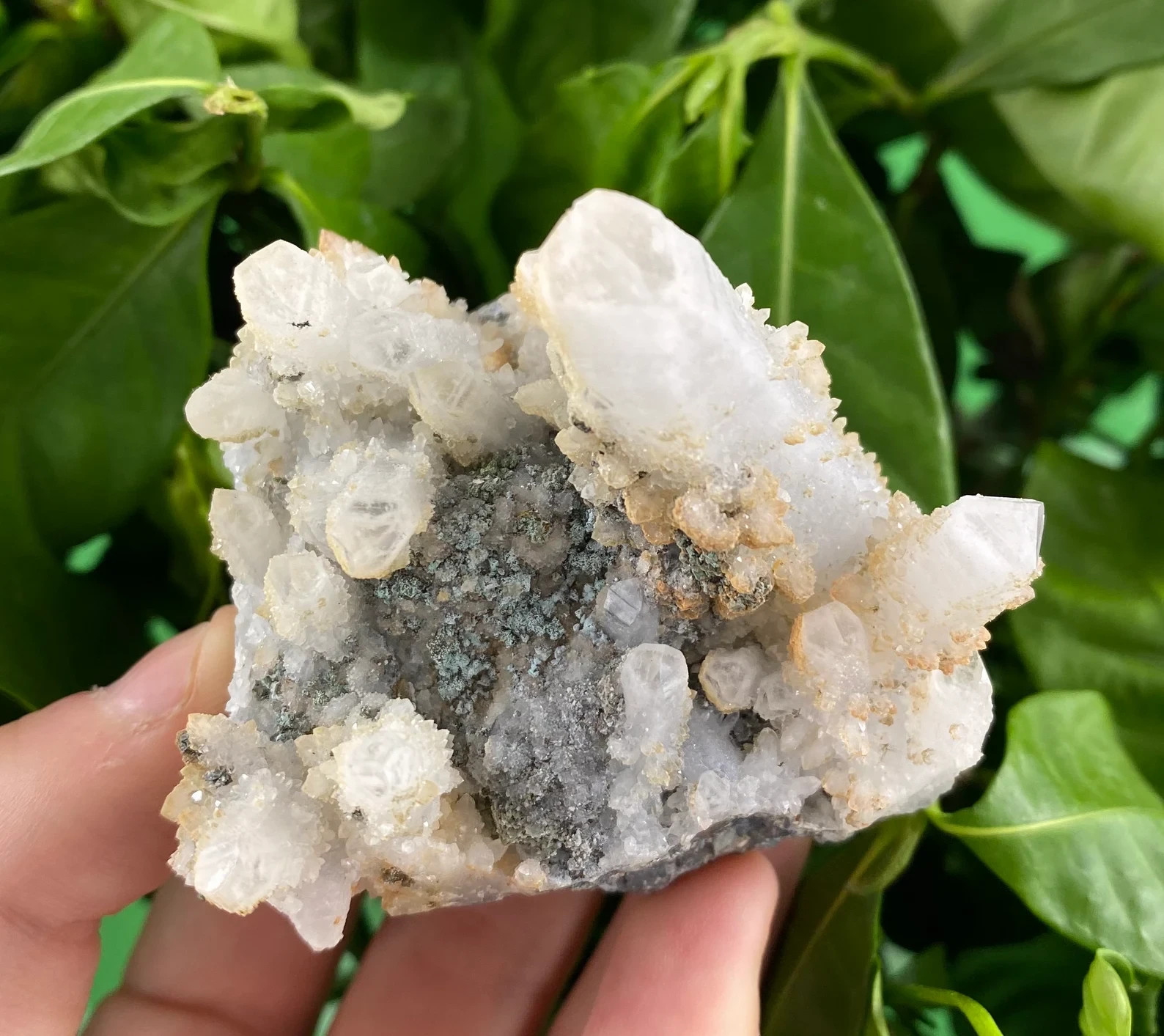 Gorgeous Quartz with Calcite and Dolomite from Madan , Bulgaria ,Natural Mineral