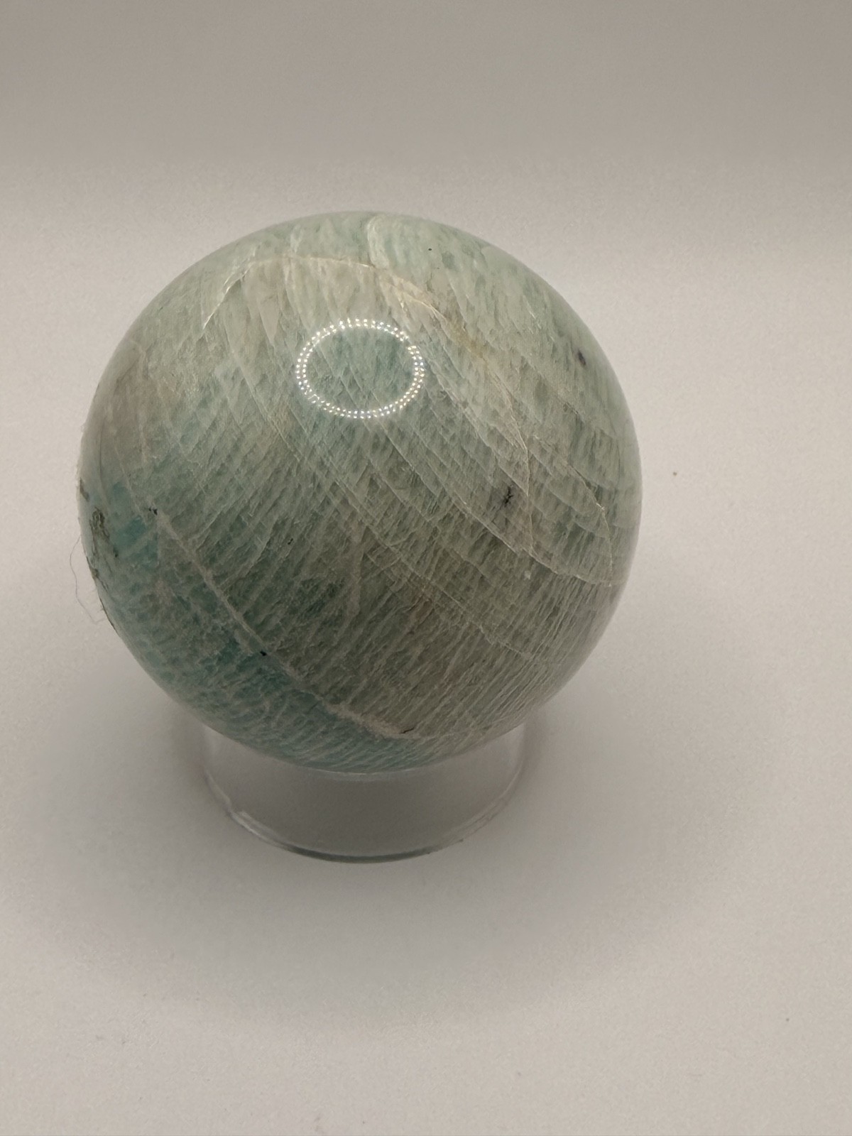Natural Amazonite Crystal Sphere 50mm 2 inch with Stand Healing Stone