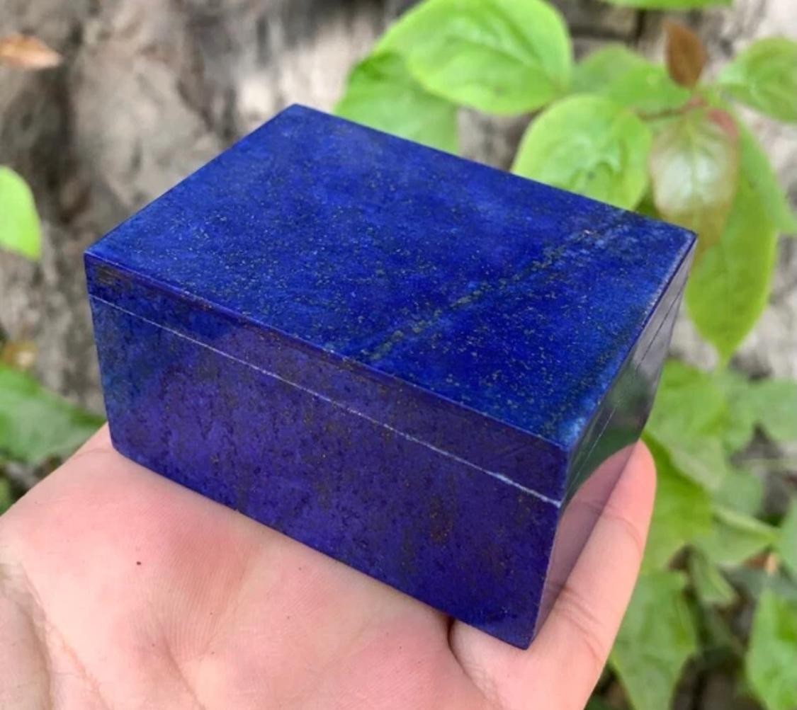 Lapis Lazuli Box Jellewery Handmade Box Natural Stone AAA