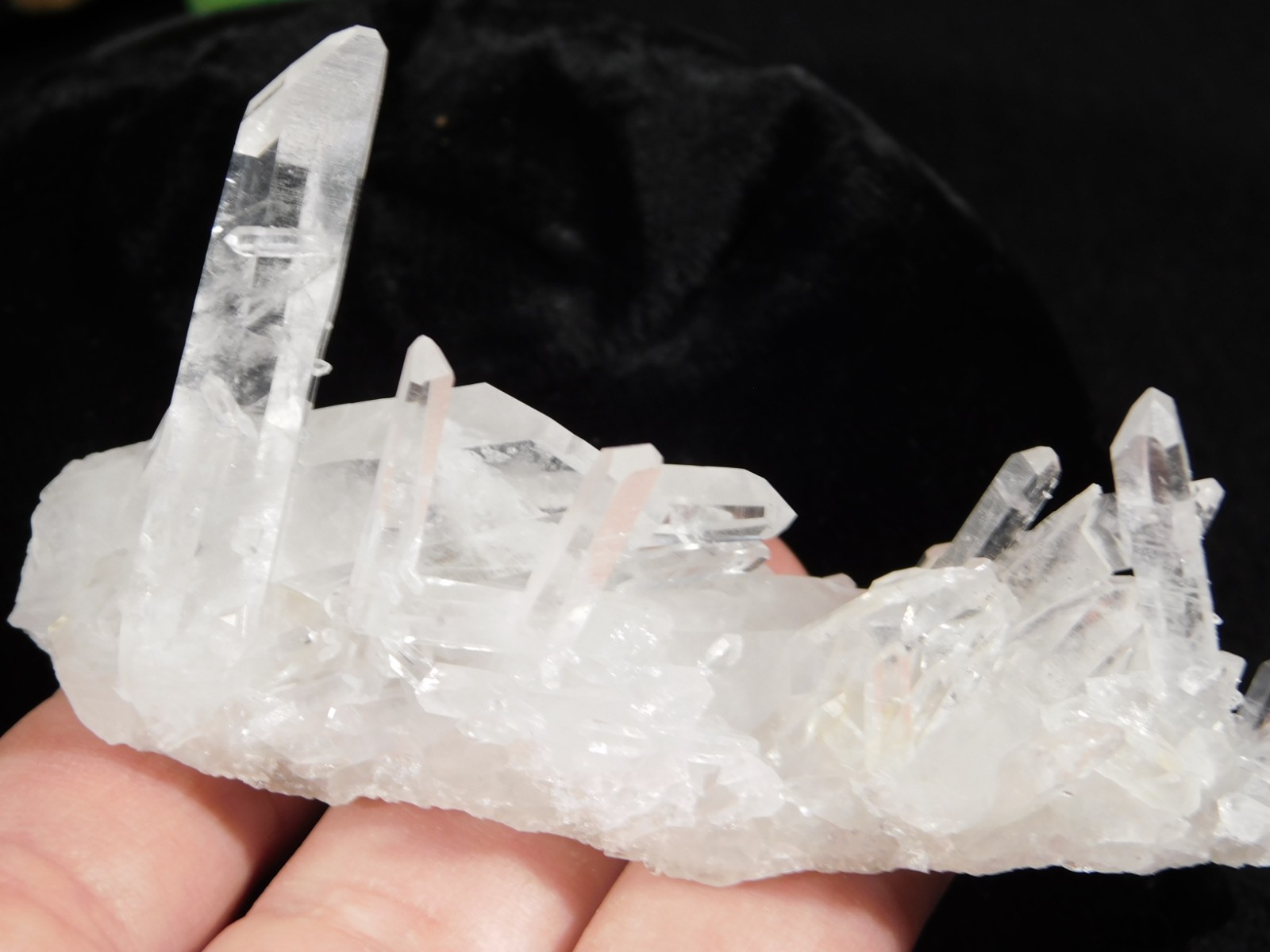 VERY TRANSLUCENT! Quartz Crystal Cluster Collier Creek ARKANSAS 61.5gr