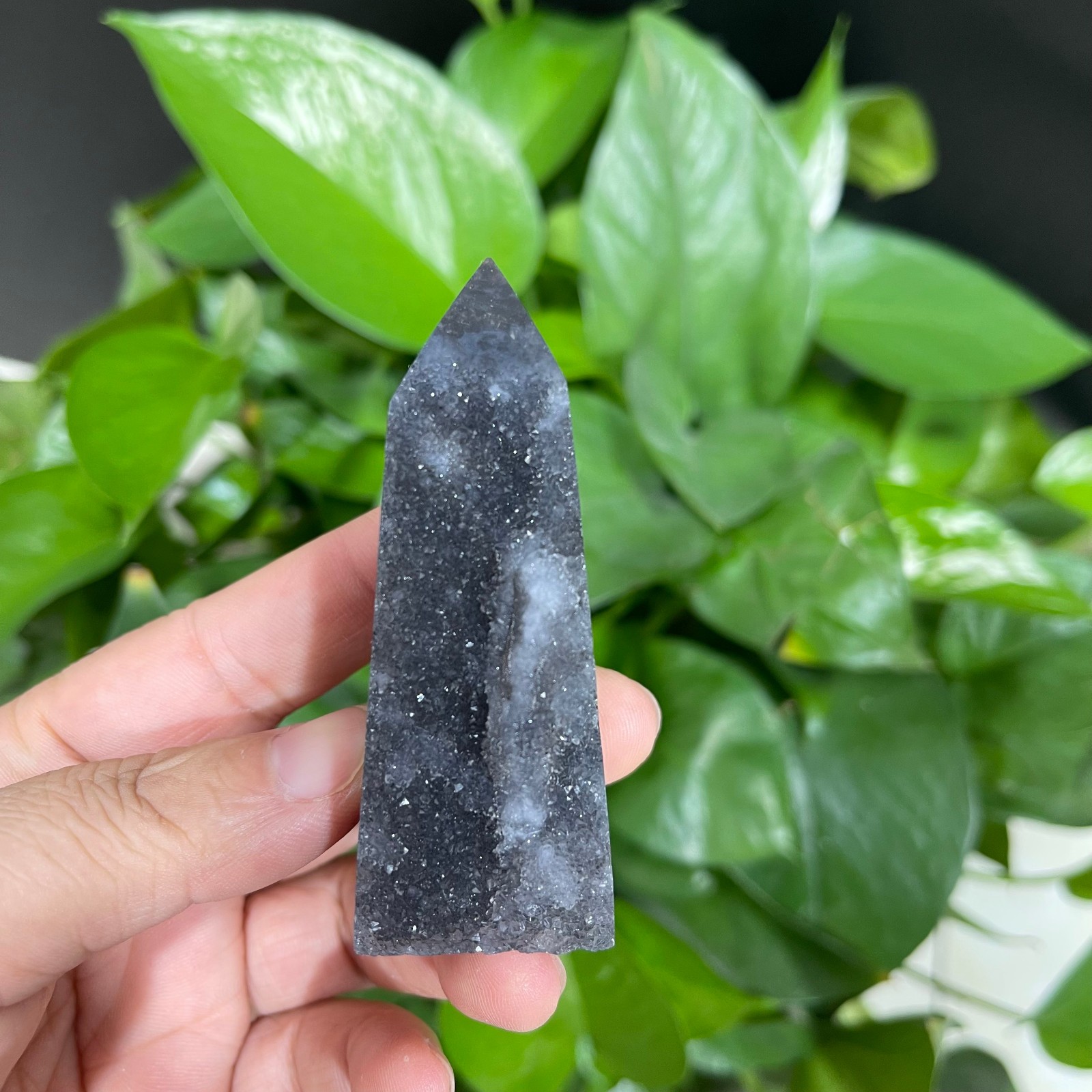 3pcs Natural Sphalerite Crystal Cave obelisk quartz crystal energy column