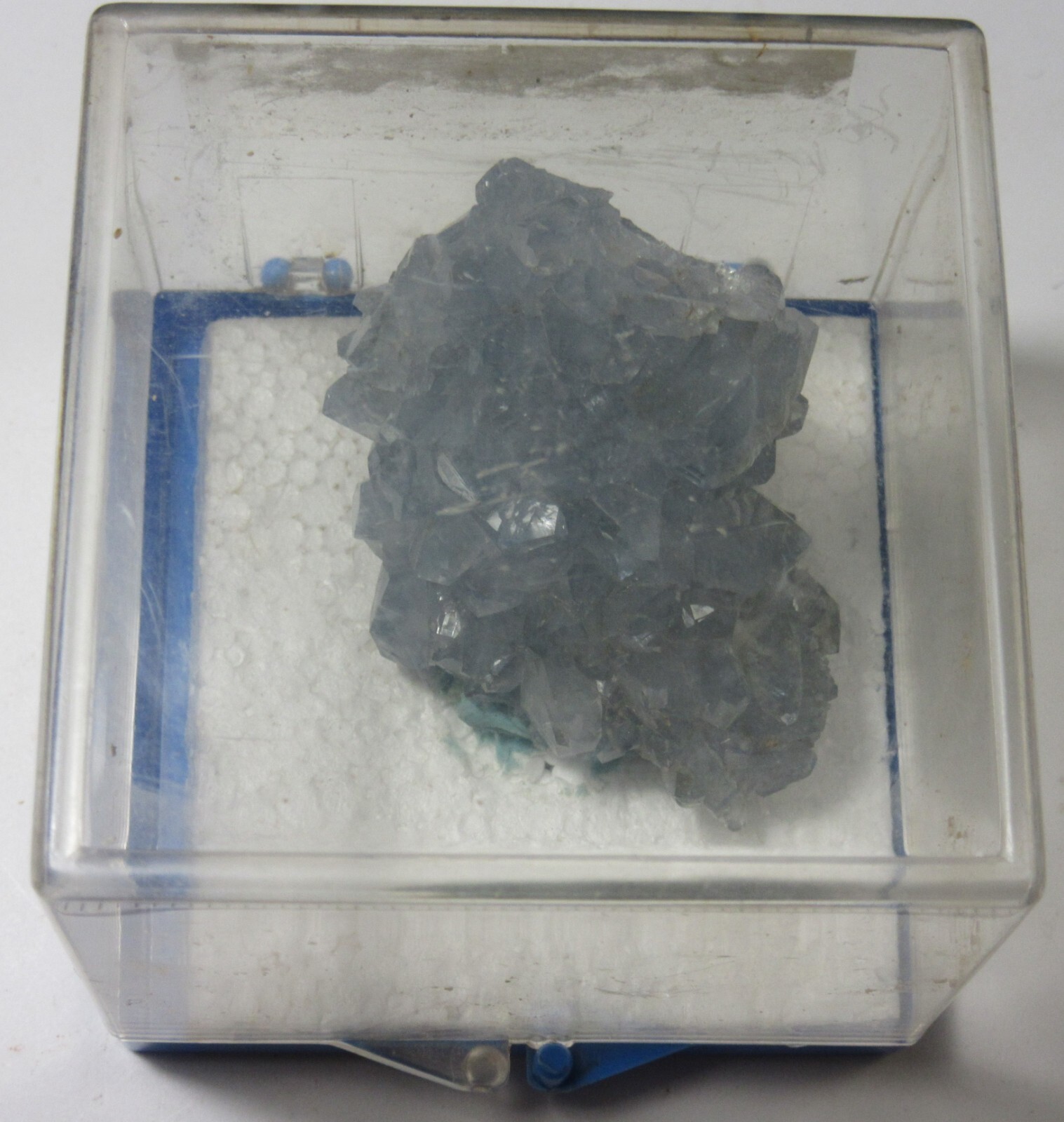 Blue Celestite Quartz Crystal Cluster2 1/8 Inch Collectible BCQMC-4.5s