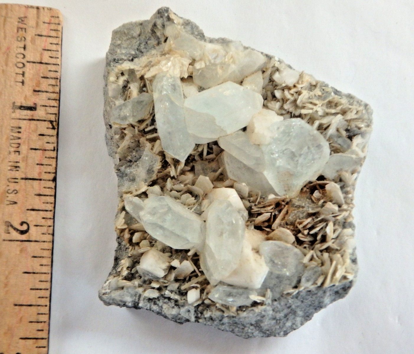 Crystal Aquamarine Beryl with Muscovite $35 Pingwu Beryl , China 105.7 grams