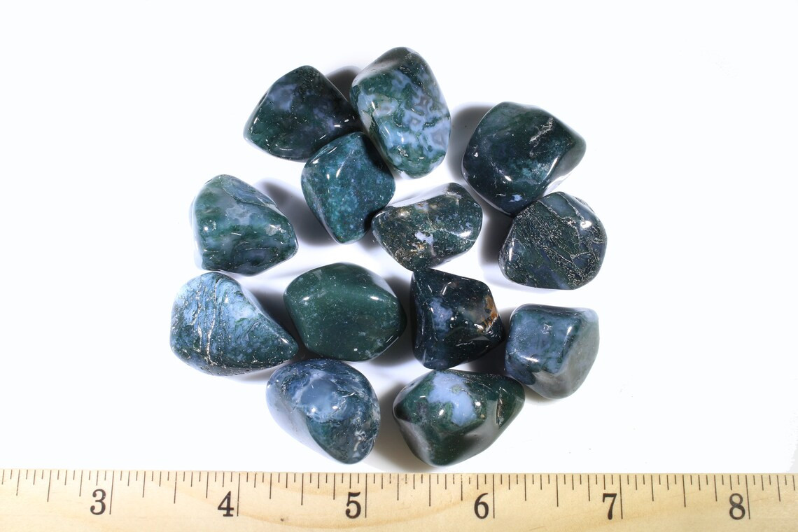 Moss Agate Tumbled Gemstones – Bulk Wholesale Options – 1 LB