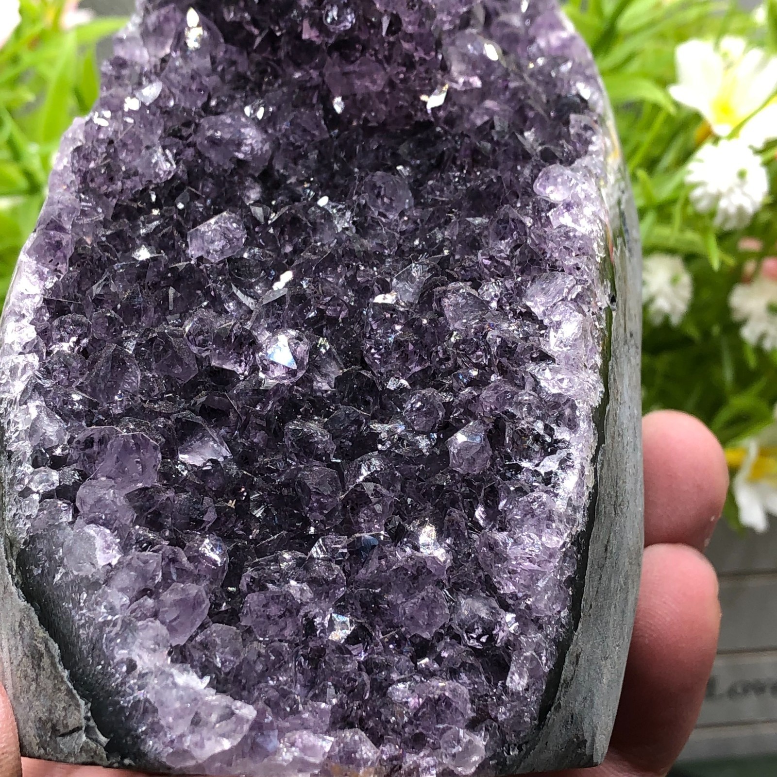 692g Natural Light Purple Amethyst Quartz Crystal Cluster Specimen Healing