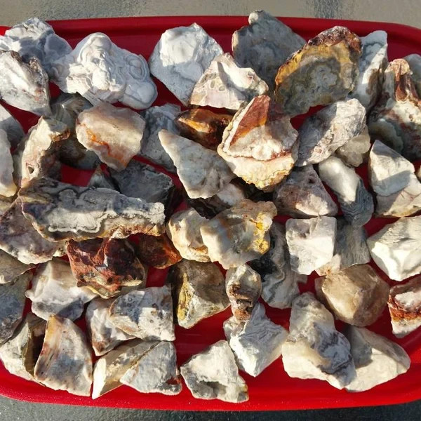 3Pcs Natural Mexican Crazy Lace Agate Rough Raw Stones Crystals Healing Specimen