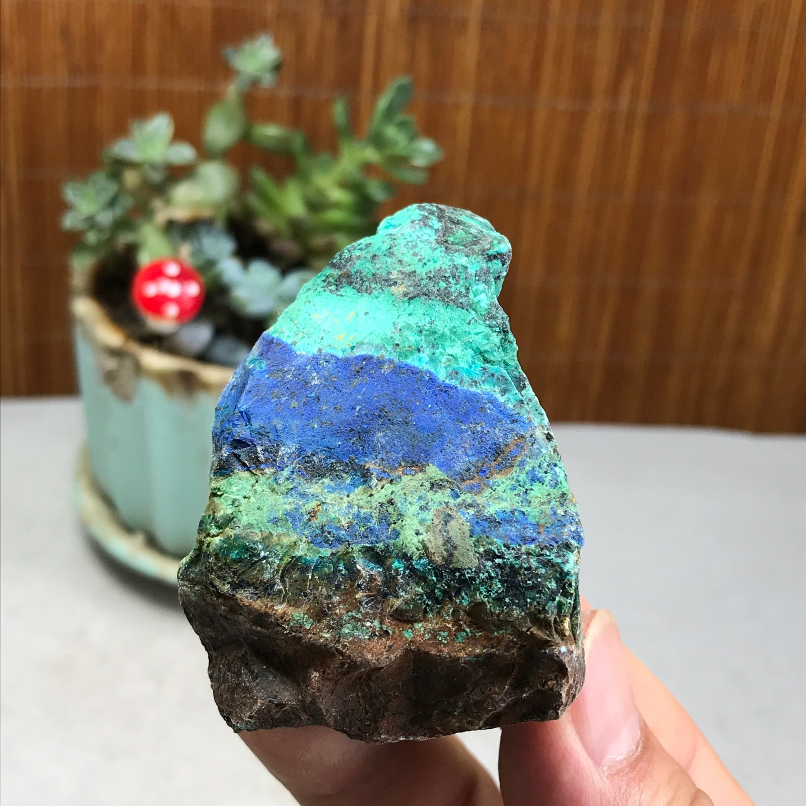 80g Natural Azurite/Malachite gemstone Rough original Crystal Specimen A5958