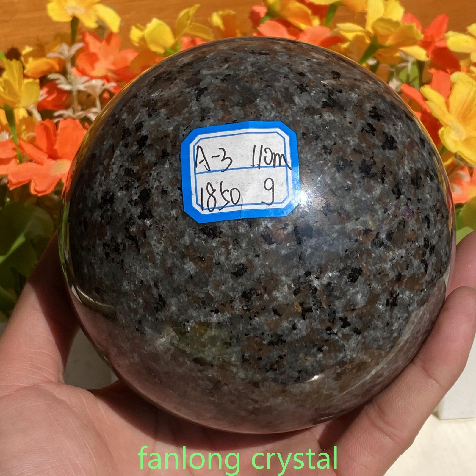 Top 1pc Natural Yooperite Ball Quartz Crystal Polished Sphere Energy 110mm A-3