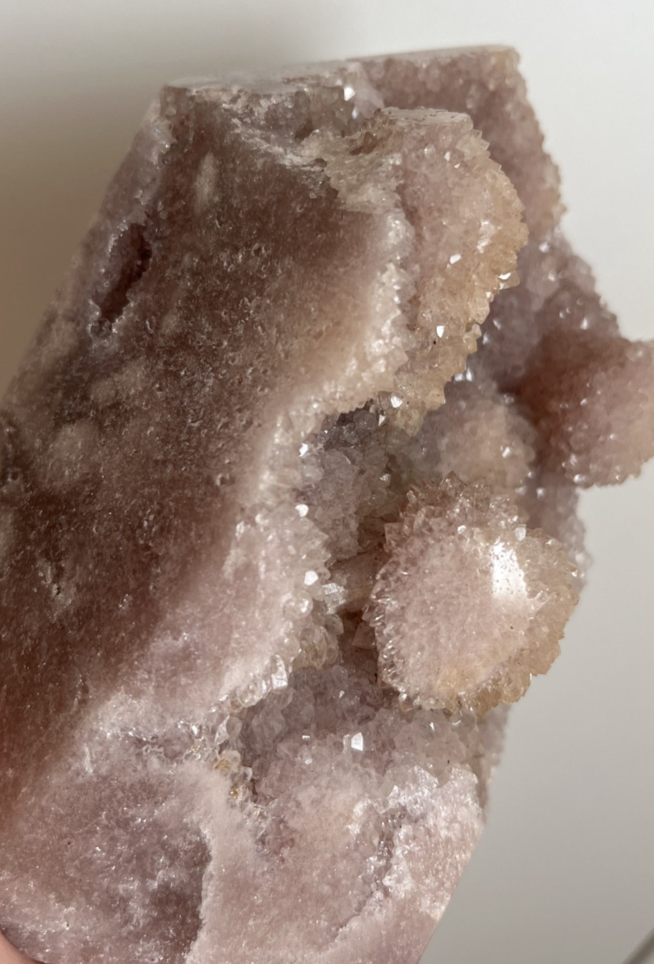 5.75″ Sparkly Bubble Druzy Pink Amethyst Tower Point