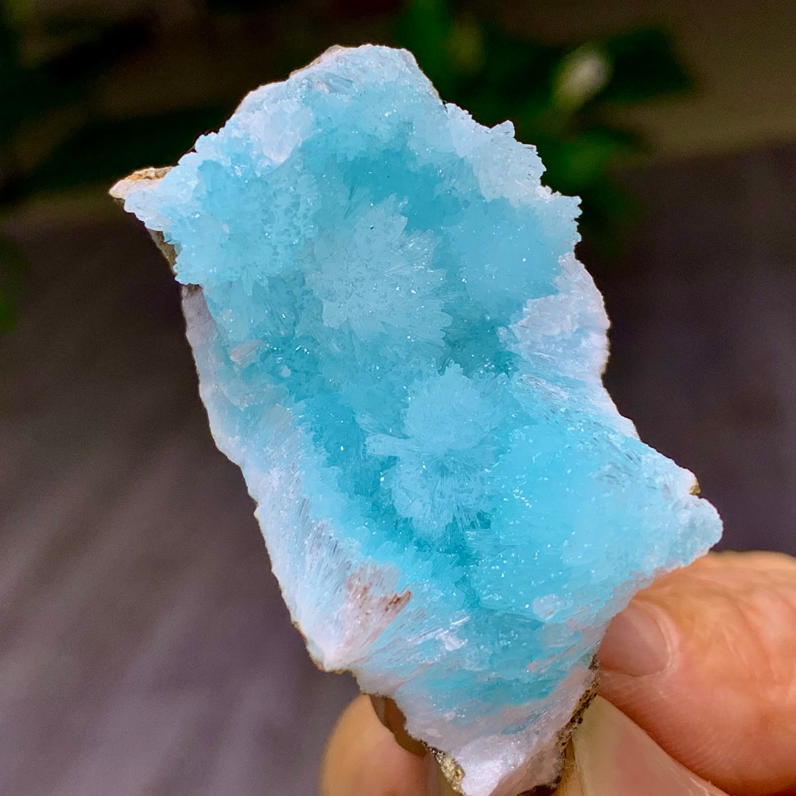 55G Natural blue texture stone crystal,Heteropolar of Chinese blue aragonite