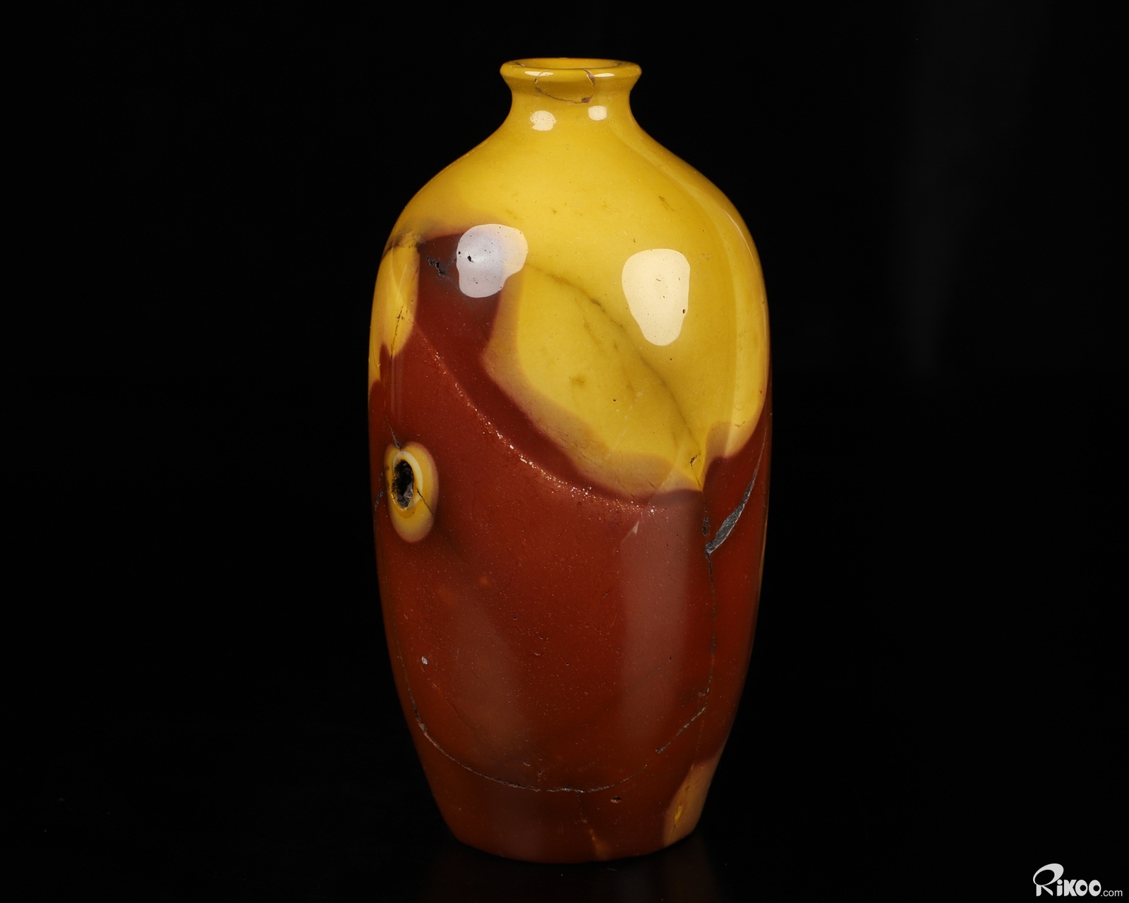 5.4″ Mookaite Jasper Hand Carved Crystal Vase Sculpture, Crystal Healing