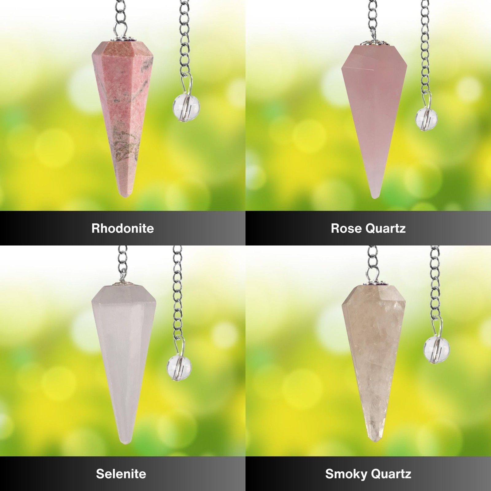 Pendulum Crystals, Divination Tool, Energy Work, Reiki, Grid ,Dowsing, 35 Types