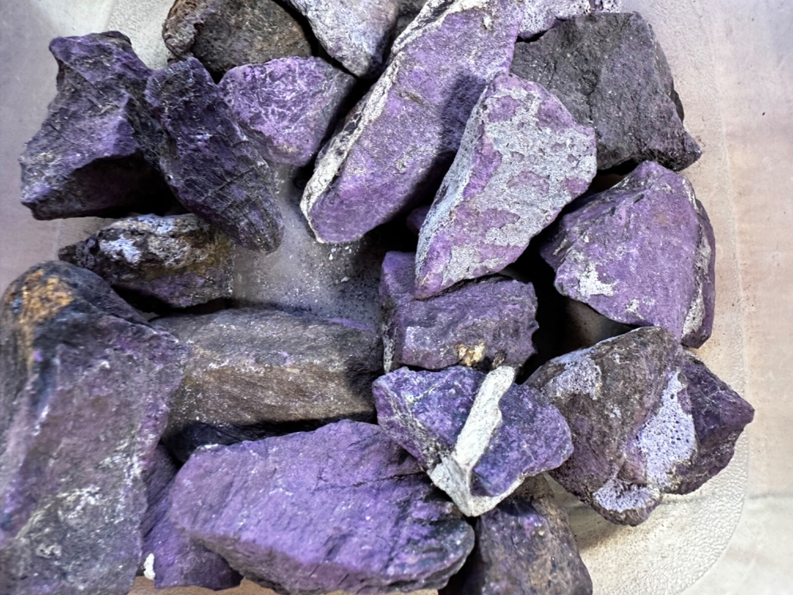 1X Purpurite Rough Stone Namibia 1-2inch Reiki Healing Crystal Intuition Change