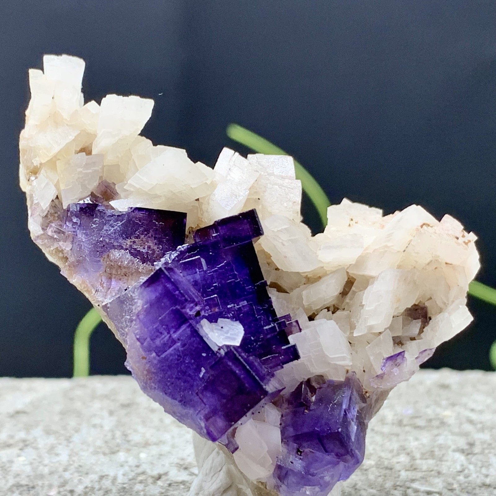 50G Natural purple, QR code fluorite, mineral specimen/China