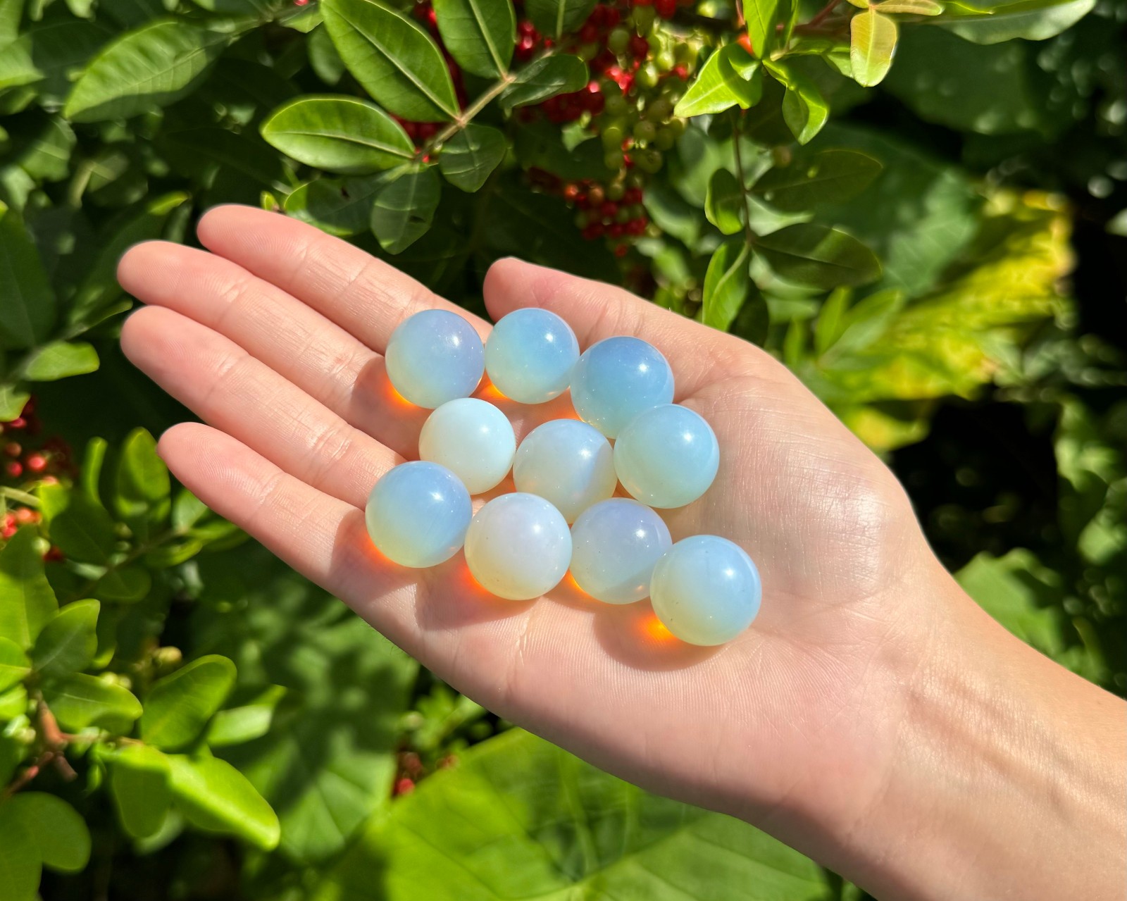 Opalite Crystal Sphere with Stand, 1.18″ (30mm) ‘A’ Grade Polished Opalite Ball