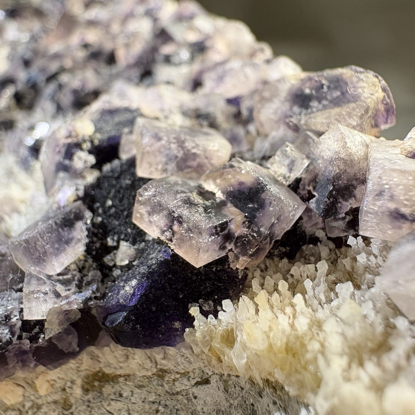 Large Phantom Fluorite on Quartz Cluster Natural Raw Crystal Rare Specimen Heal