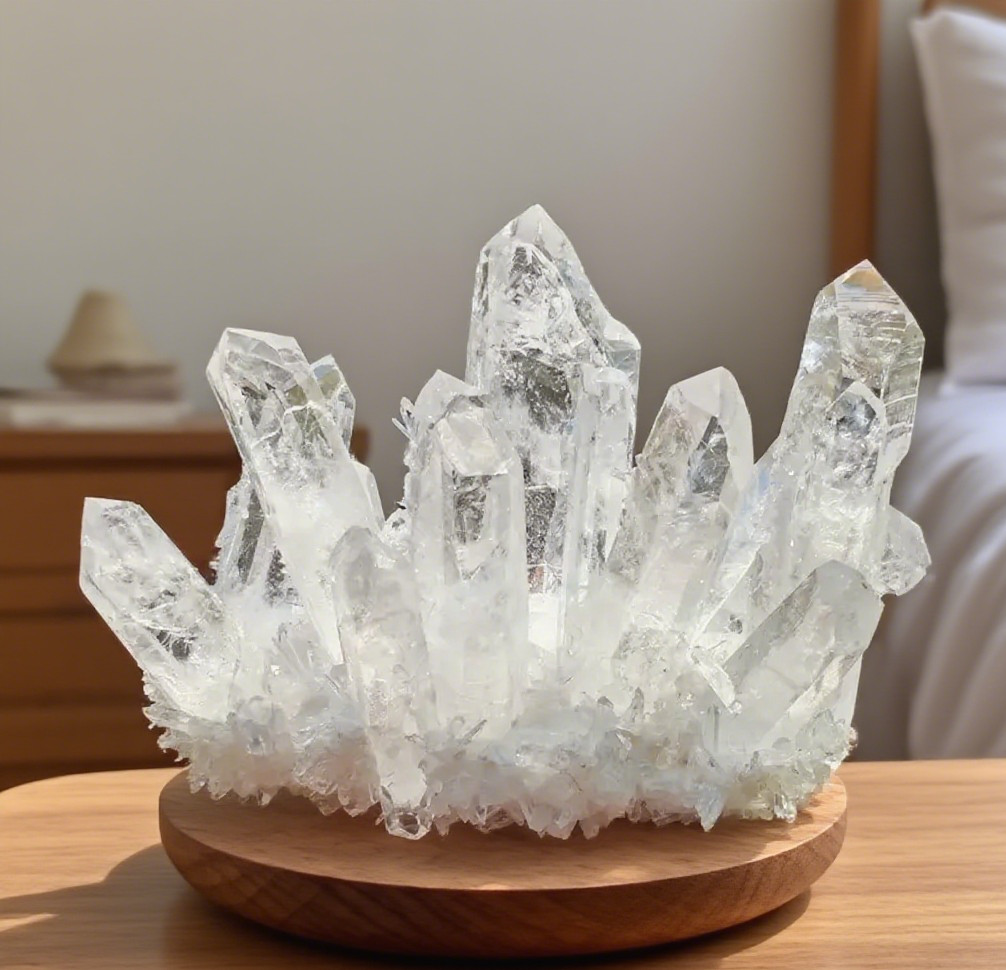 500g+ Rare Large Raw Clear Quartz Crystal Cluster Quartz Mineral Specimens Decor