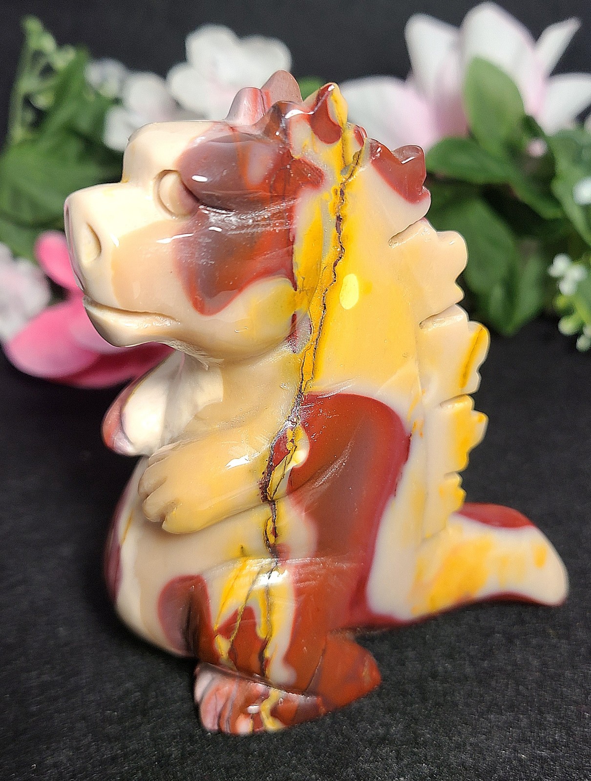 Rare Large 4″ 345g Mookaite Dragon Dinosaur Godzilla Crystal Stone Statue