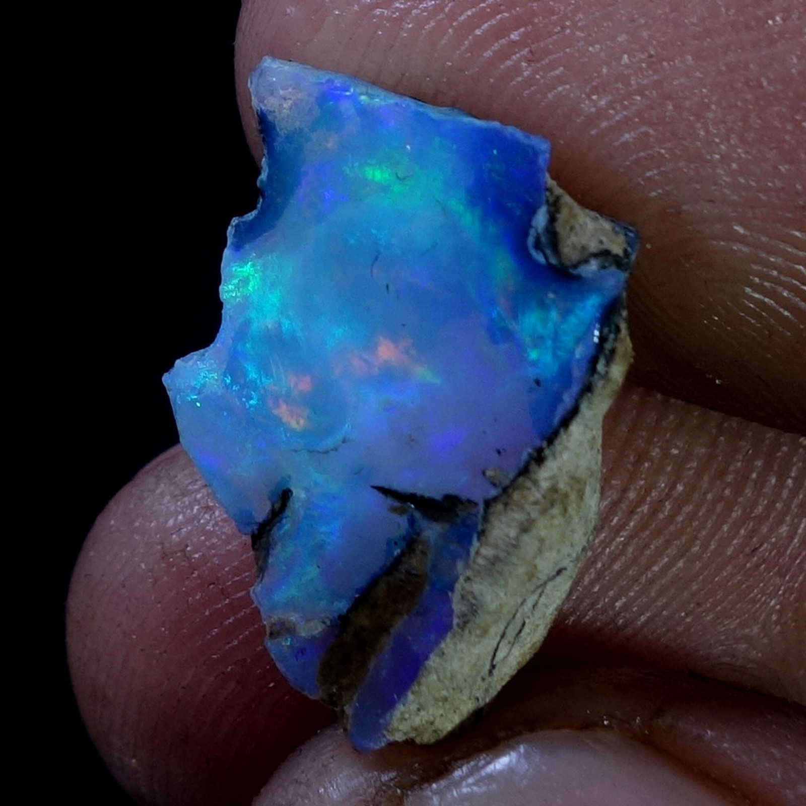 AA+ Ethiopian Dry Opal Rough Entreated Welo Opal Multi Fire Color Flash 06.50Cts