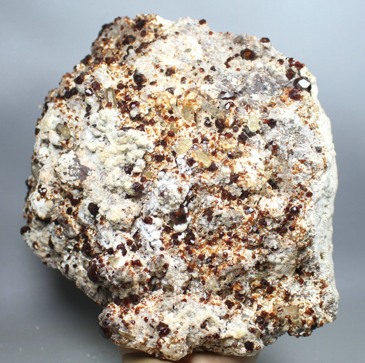8.87lb Top ! Gemmy Red Orange Spessartine Garnet on Orthoclase Mineral Specimen
