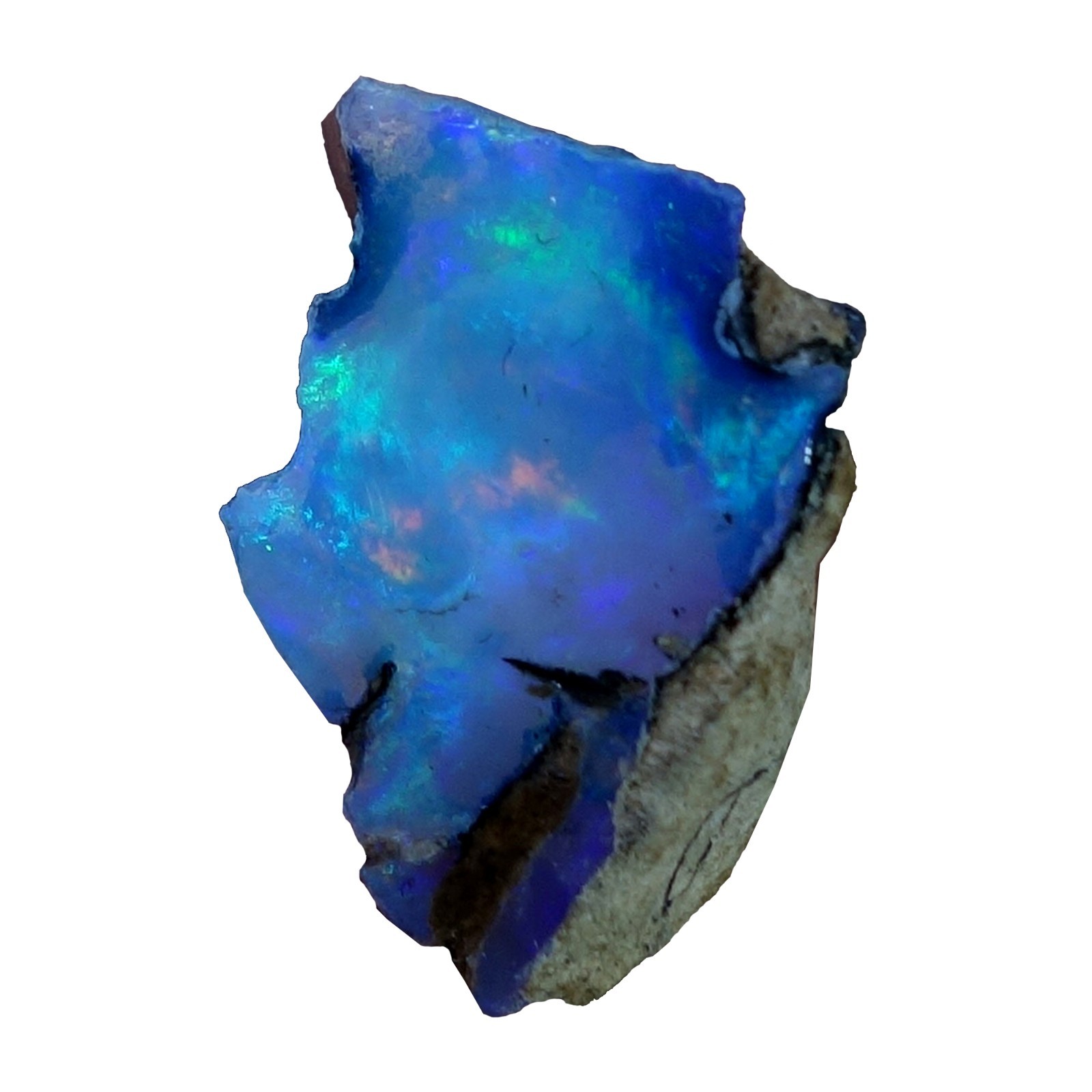 AA+ Ethiopian Dry Opal Rough Entreated Welo Opal Multi Fire Color Flash 06.50Cts