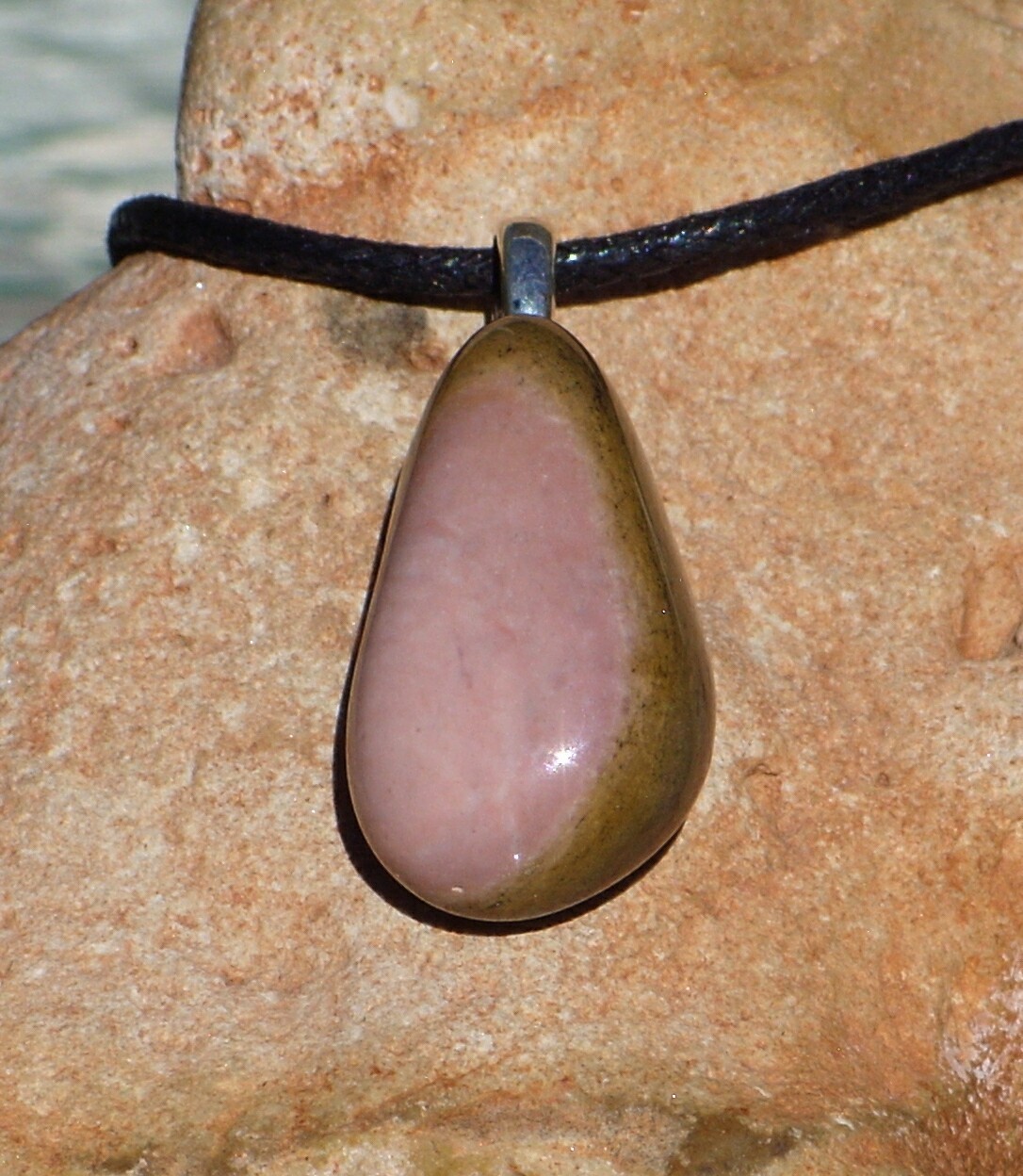 Mookaite aka Mook Jasper Free Form Stone Crystal Pendant Necklace