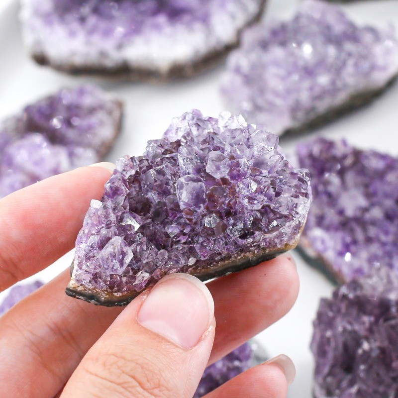 Natural Amethyst Geode Cluster Purple Crystal Healing Reiki Mineral Specimen