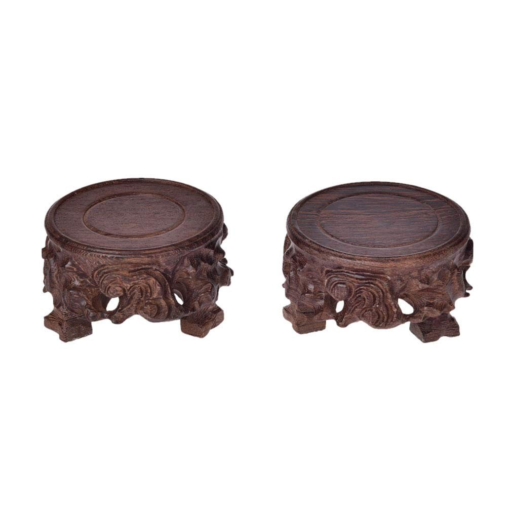 Oriental Asian Handmade Solid Wood Sandalwood Display Stand Pedestal Base