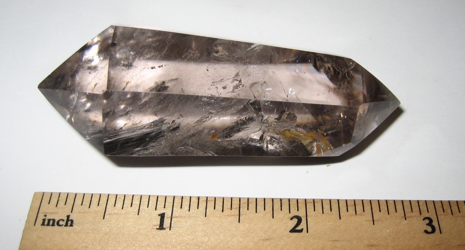 2.9″ x 1.25″ POLISHED DOUBLE TERMINATED NATURAL SMOKY QUARTZ CRYSTAL ~ 74.4g *1