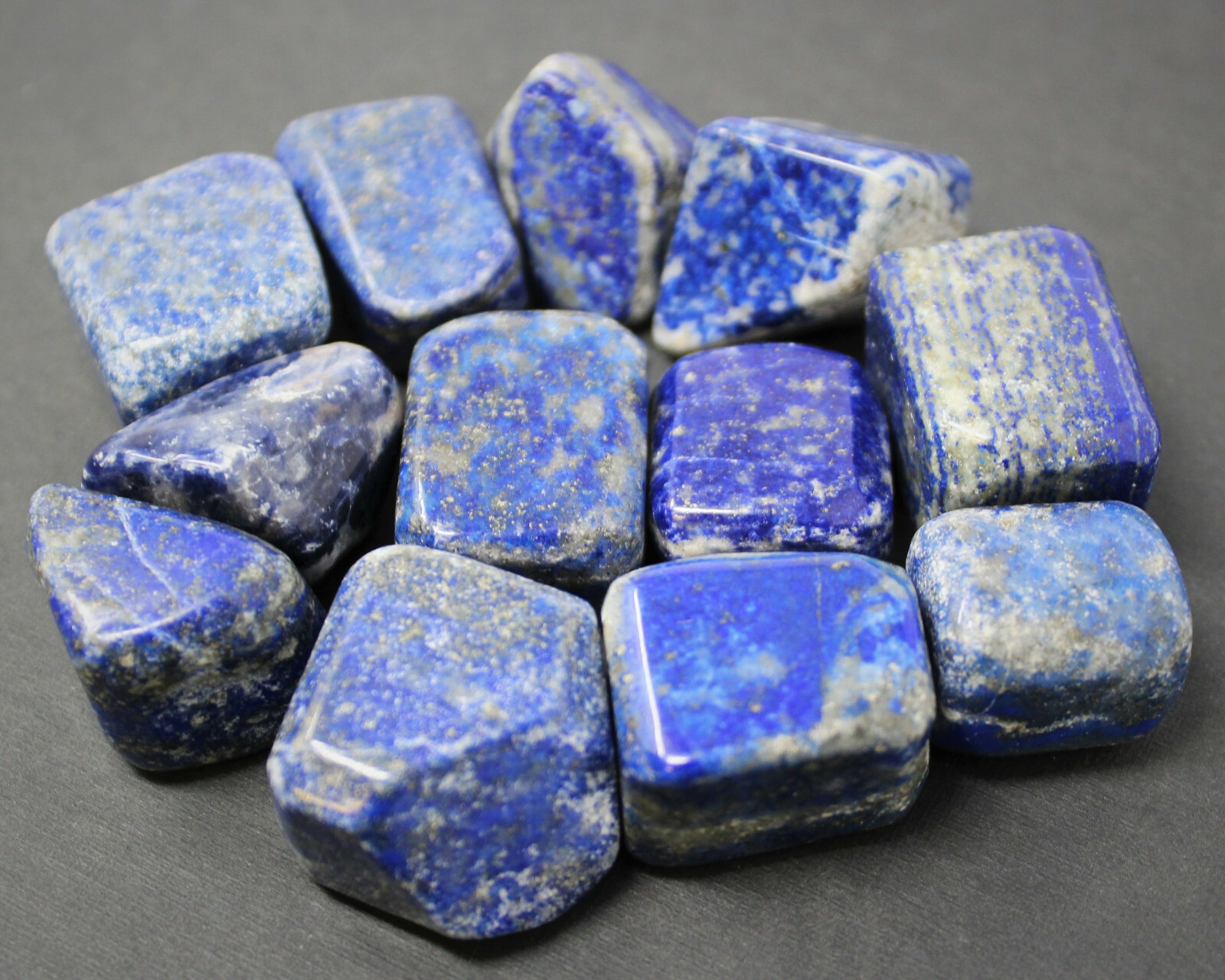 1/4 lb Bulk Lot Lapis Lazuli Tumbled Stones: Premium ‘A’ Grade Large 4 oz