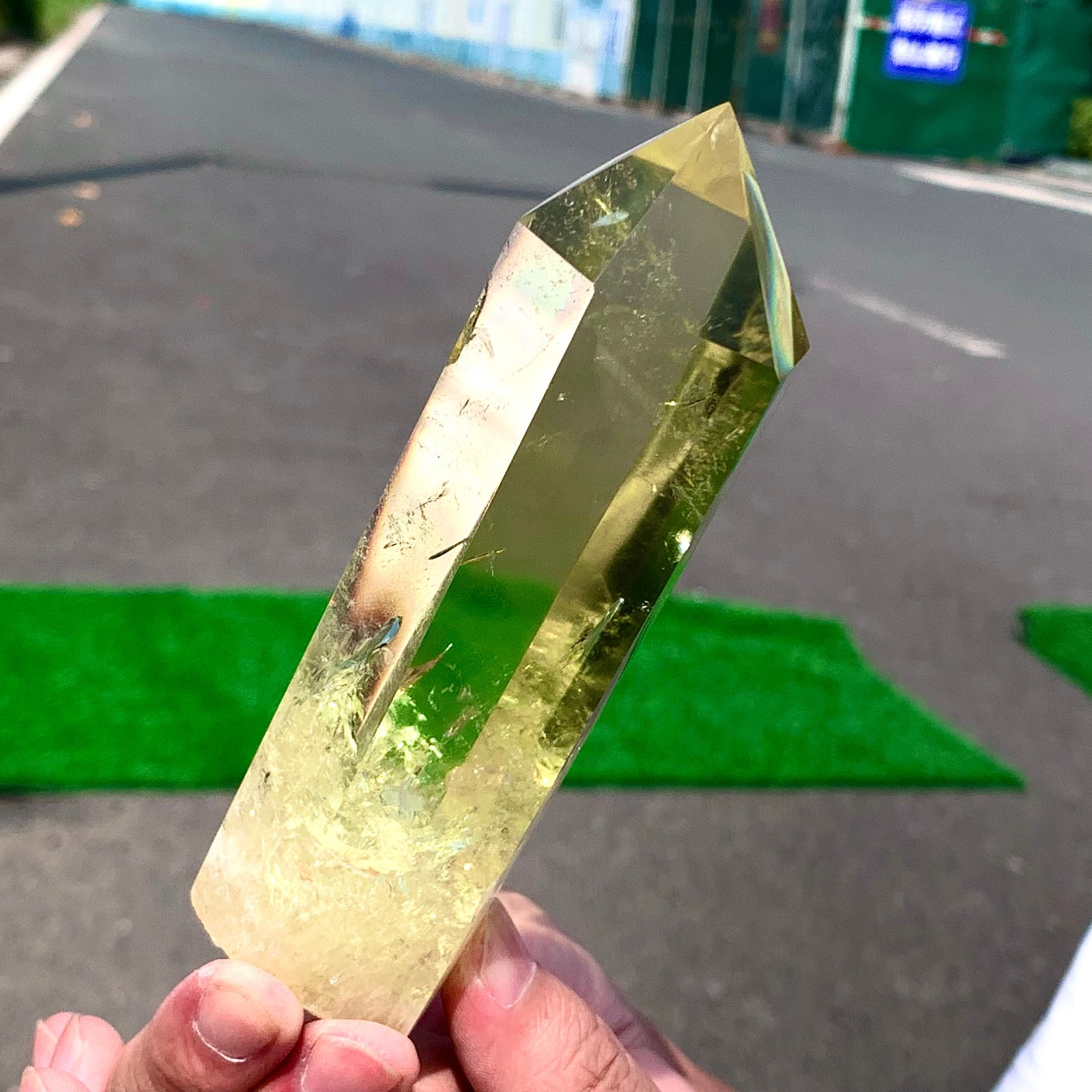 284G Natural citrine obelisk tower wand points spiritual healing