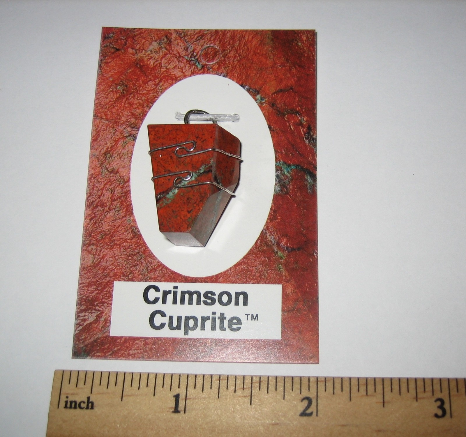 0.85″ POLISHED RARE CUPRITE STONE MINERAL STERLING SILVER WIRE WRAP PENDANT *3