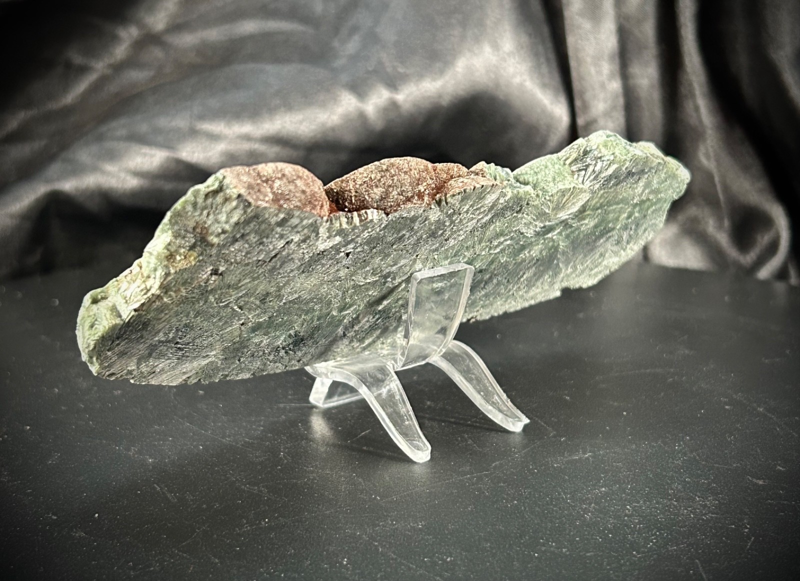 5.34″ Seraphinite Slab Polished Front/Unpolished Back 4.1oz (116 grams)