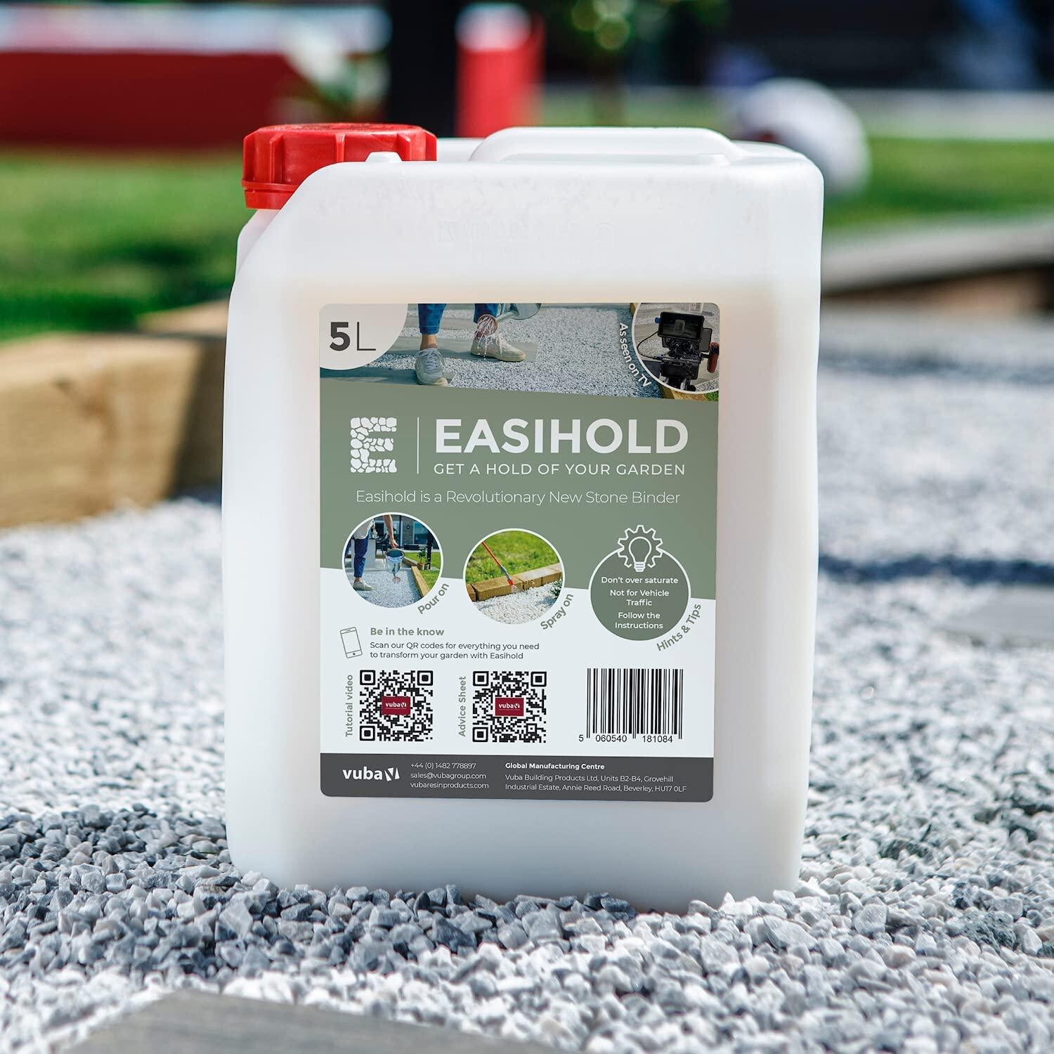 Easihold Resin Binder for Gravel, Stones, Mulch and Bark Non Toxic, High