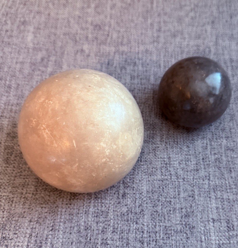 Dorodango Shiny Hand Made Mud Ball Japanese Art, Lot Of 2