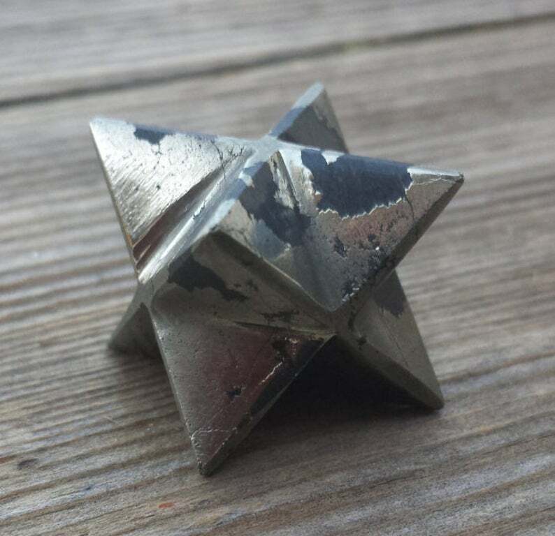 NATURAL PYRITE GEMSTONE MERKABA STAR (ONE) – BUY IT NOW