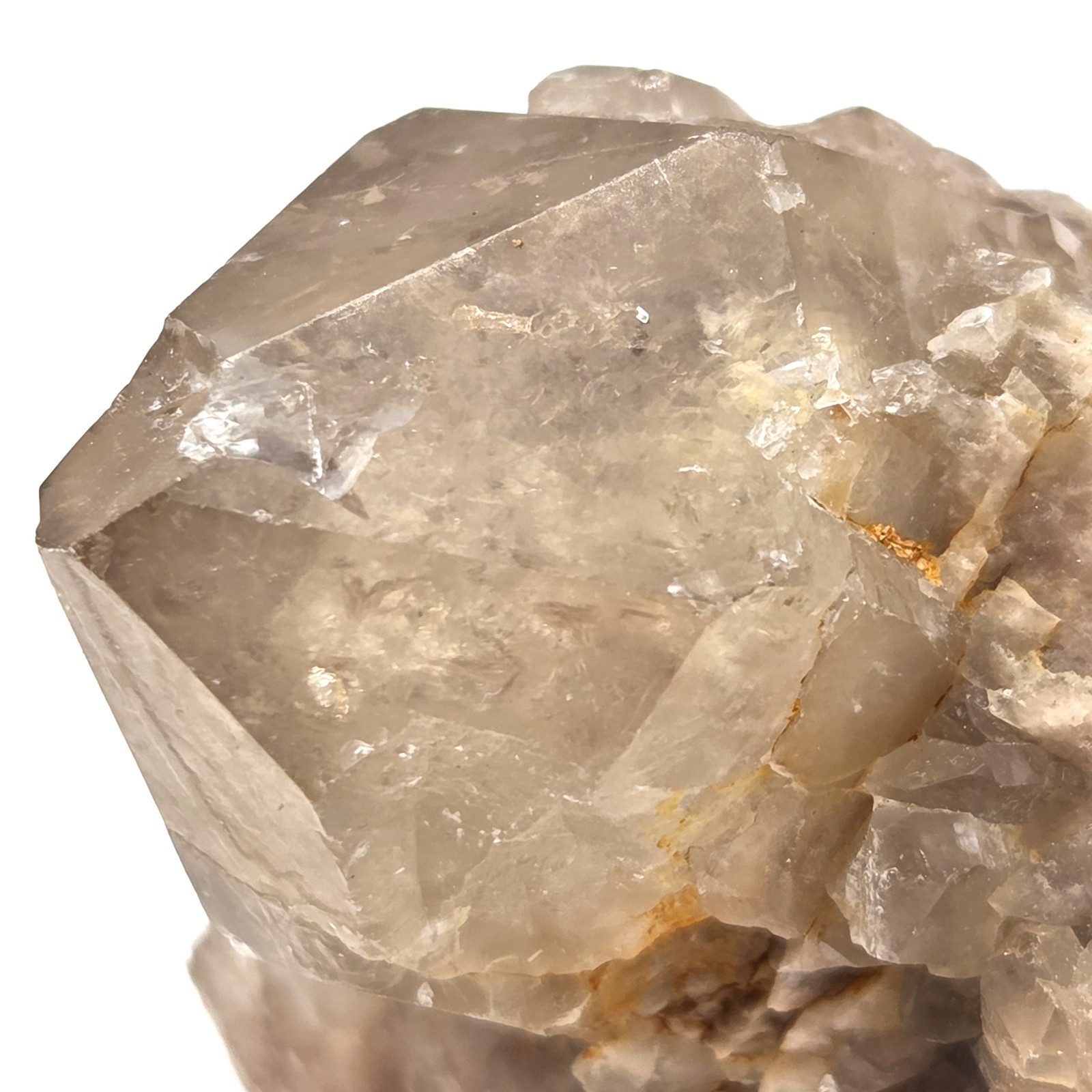 Natural Phantom Smokey Quartz Cluster From Luena, Congo