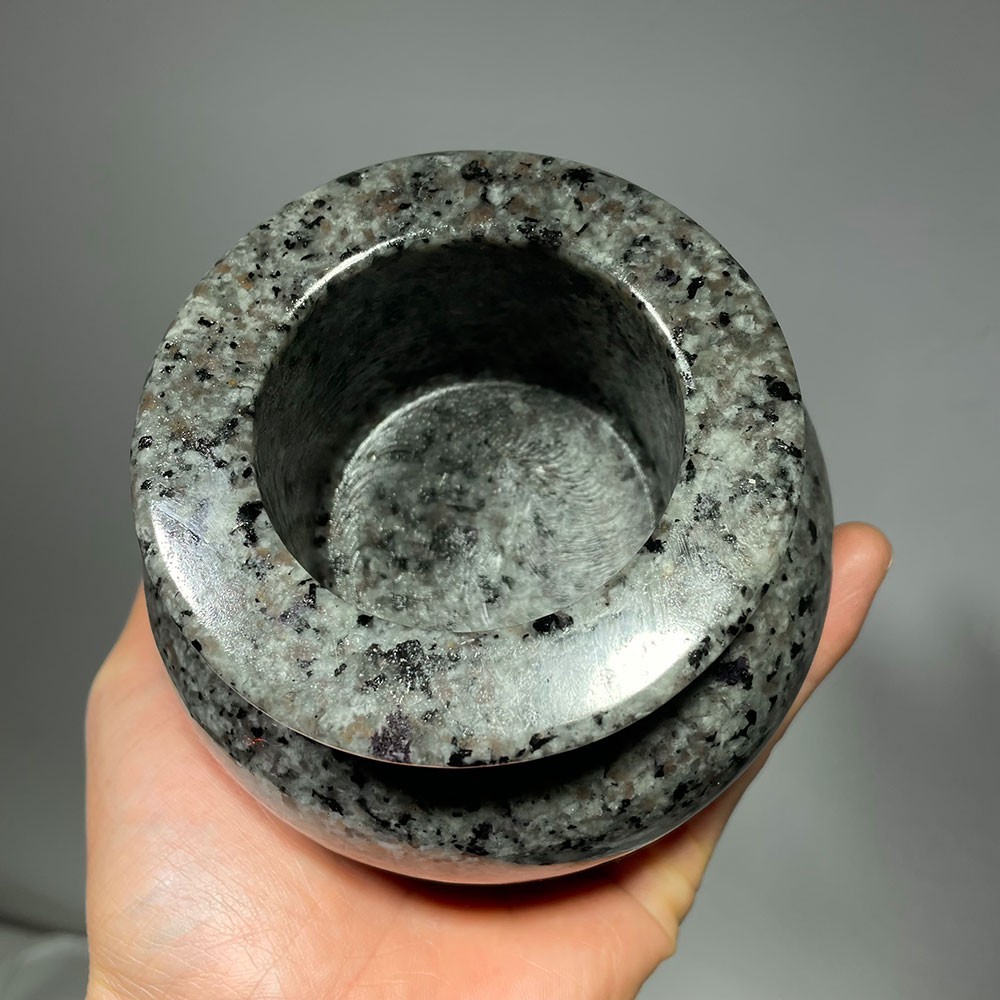 UV Reactive Yooperlite Cauldron | Large Ritual Offering Bowl | Gothic Altar Tool