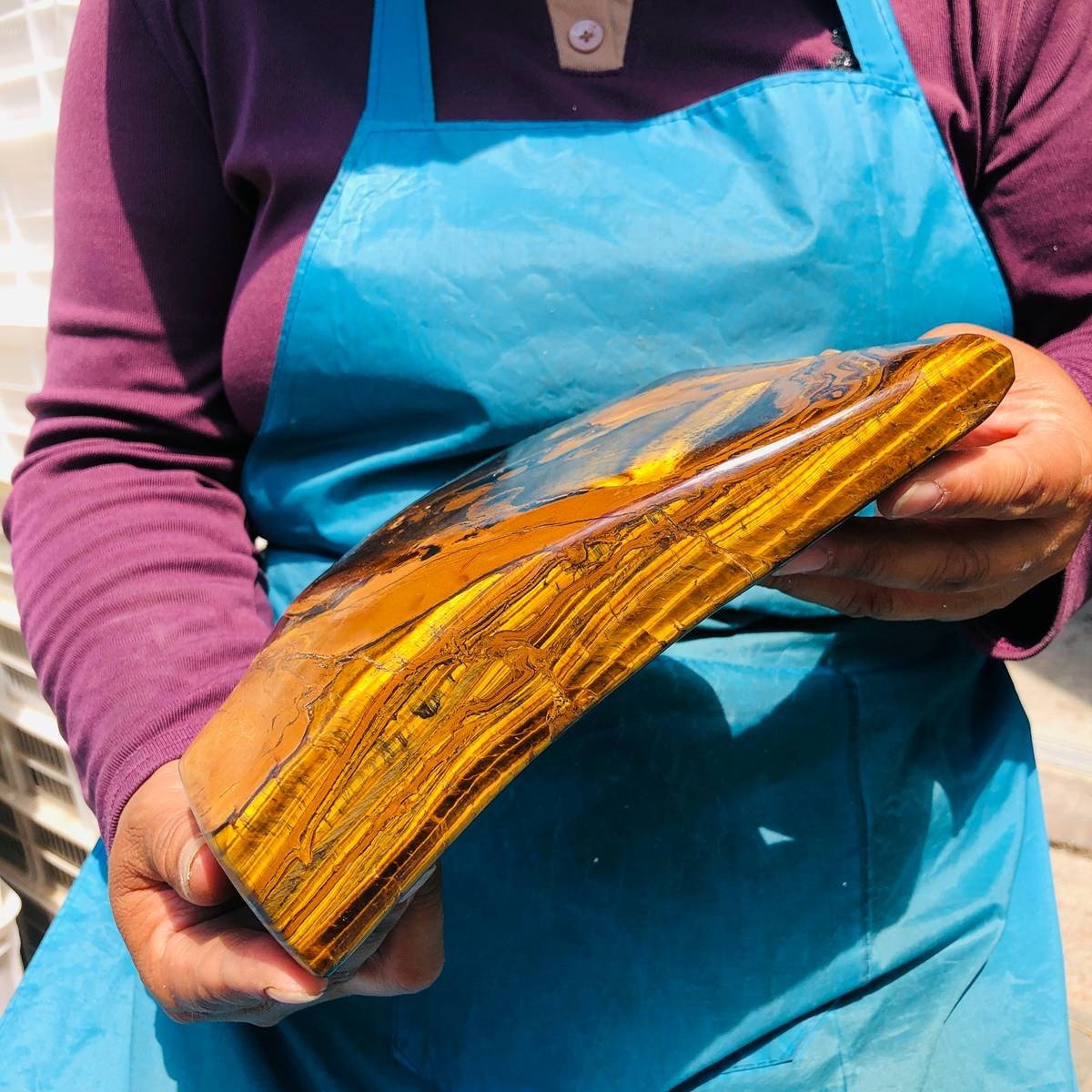 5.08 LB Natural Tiger Eye Polished Specimen Home Decor Raw Healing Stone 5355