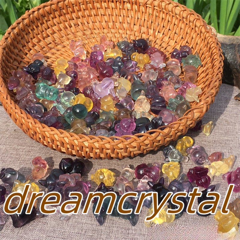 Wholesale Natural Fluorite Quartz Skull Carved Crystal Skull Reiki Healing 50pcs