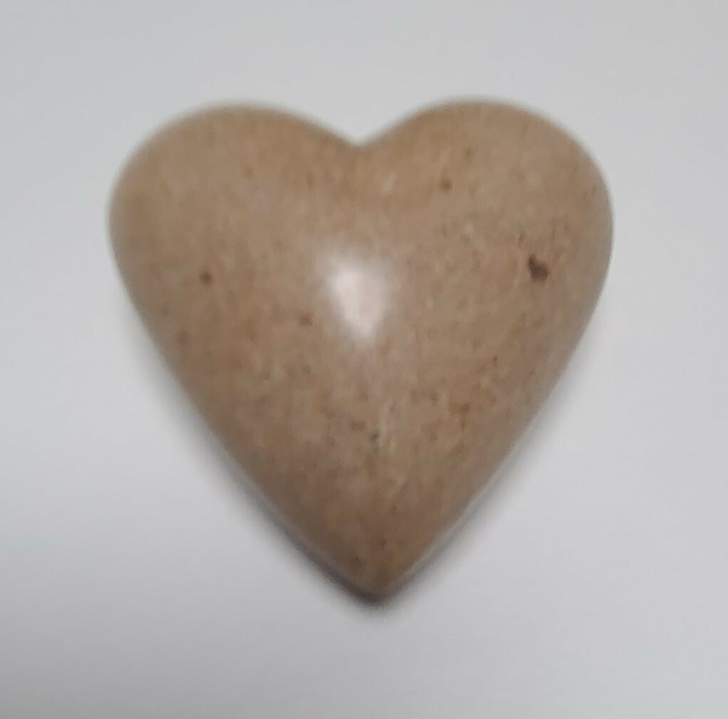 Brown Speck Soapstone Heart Shape 2″ Paper Weight Love Anniversary Birthday Gift