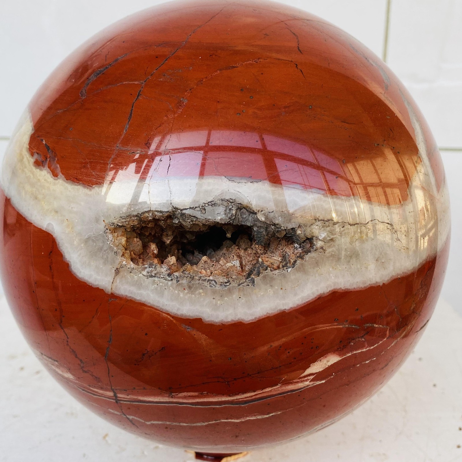Natural tiger’s eye ball quartz crystals sphere gem reiki healing 6020g