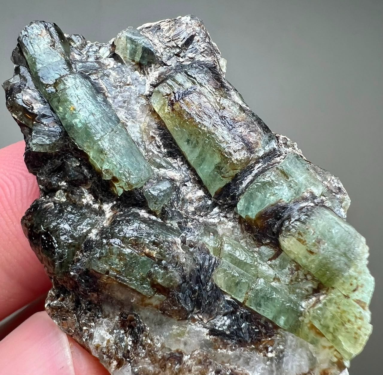 105CT, Transparent Green Emerald Huge Crystals Bunch Specimen @Chitral Pakistan