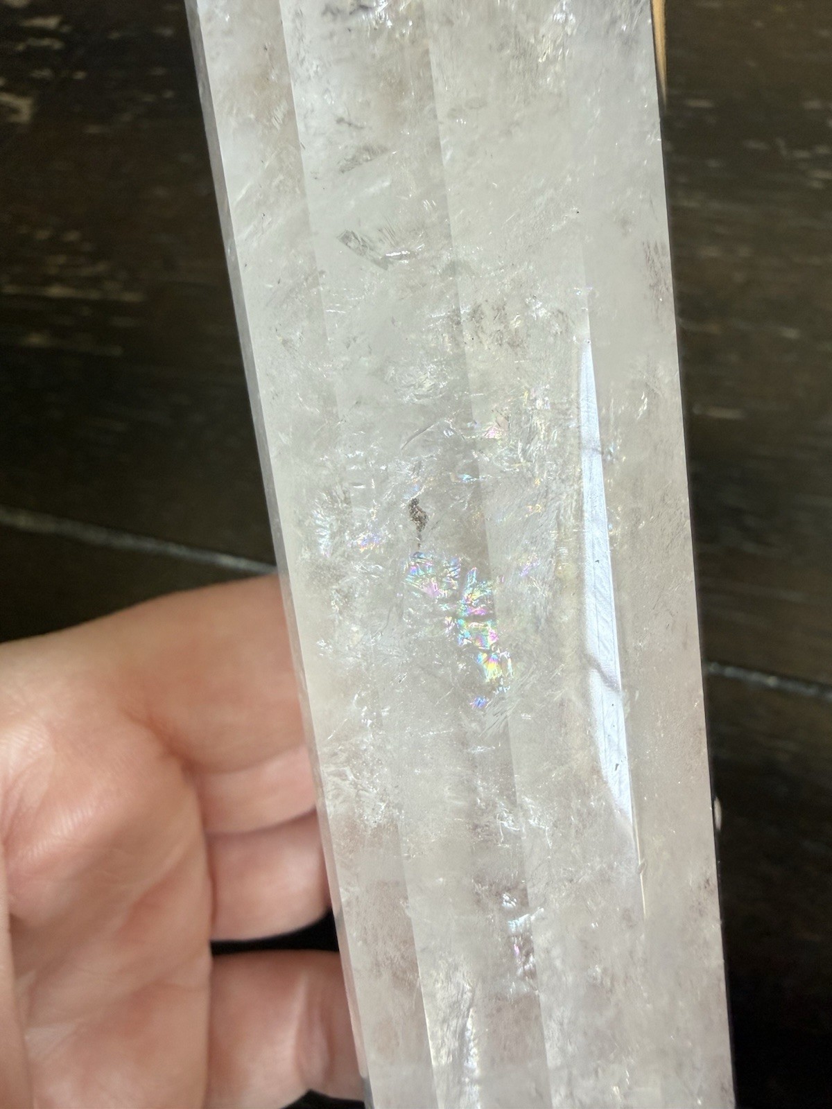 XL High Quality Clear Quartz Crystal DT Vogel Points Double Terminated Rainbows